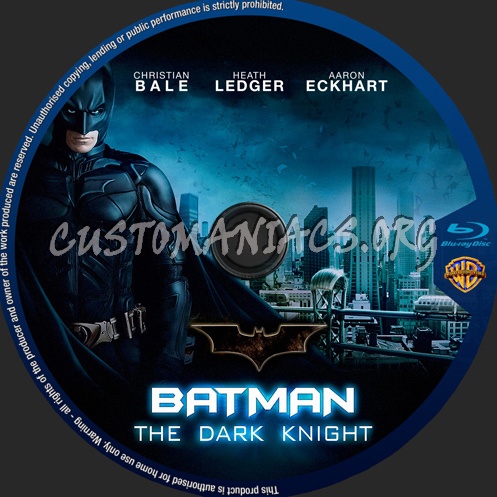 Batman The Dark Knight blu-ray label