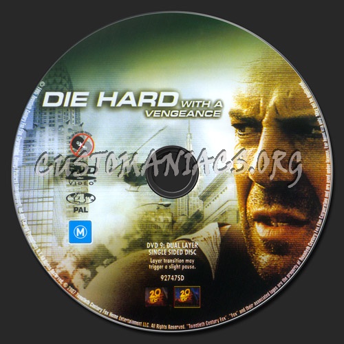 Die Hard 3 With A Vengeance dvd label