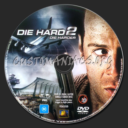 Die Hard 2 Die Harder dvd label