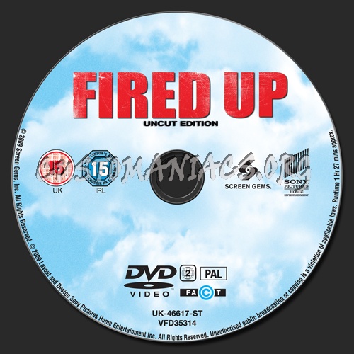 Fired Up blu-ray label