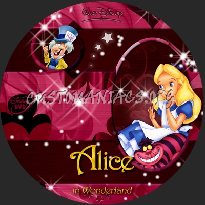 Alice In Wonderland dvd label