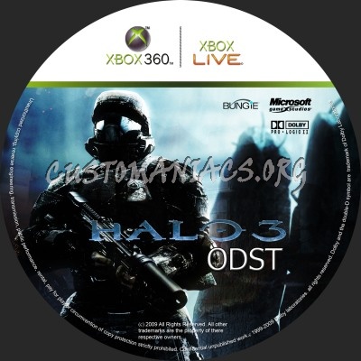 Halo 3 - ODST dvd label