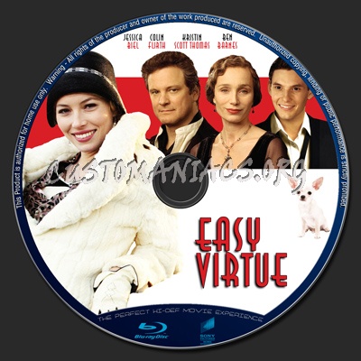 Easy Virtue blu-ray label