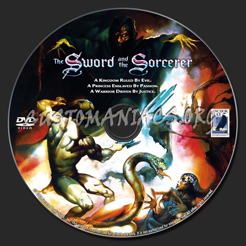 The Sword And The Sorcerer dvd label