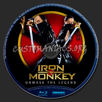 Iron Monkey blu-ray label