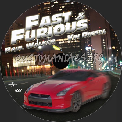 Fast & Furious dvd label