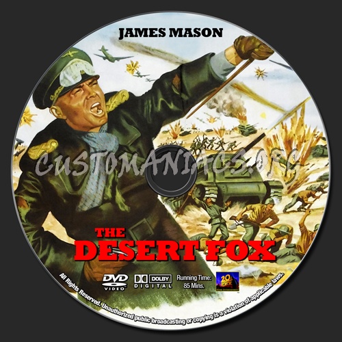 The Desert Fox dvd label