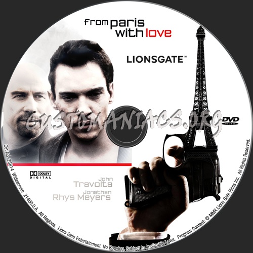 From Paris With Love dvd label