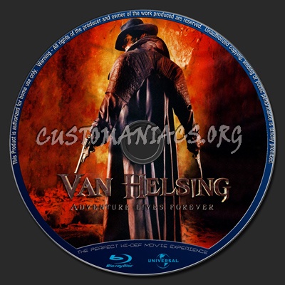 Van Helsing blu-ray label