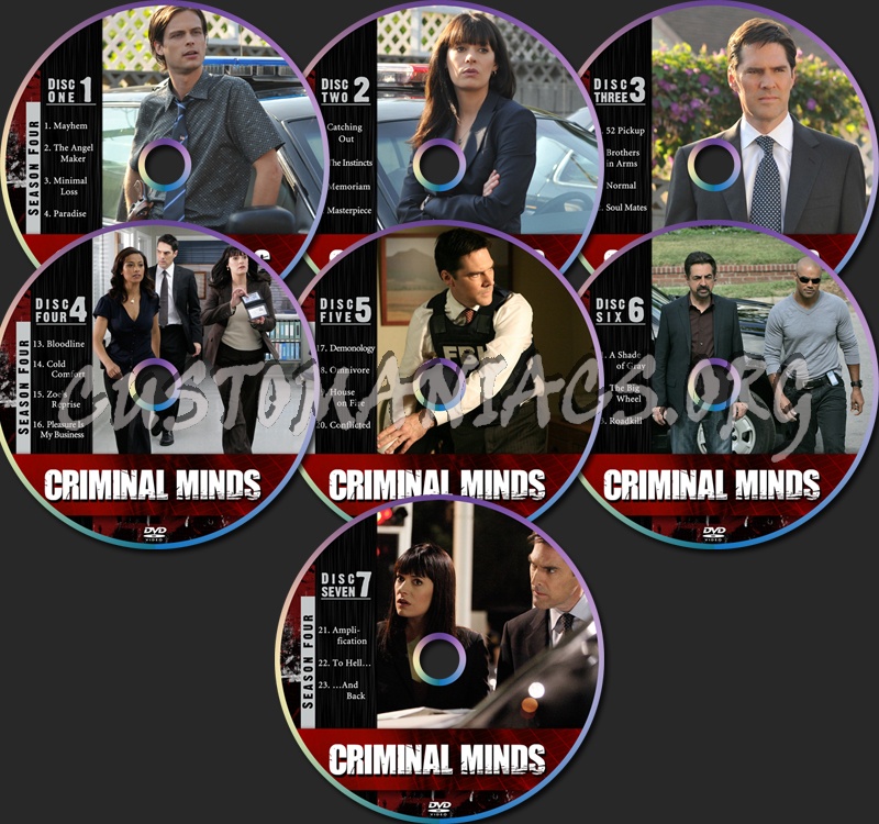 Criminal Minds Season Four dvd label