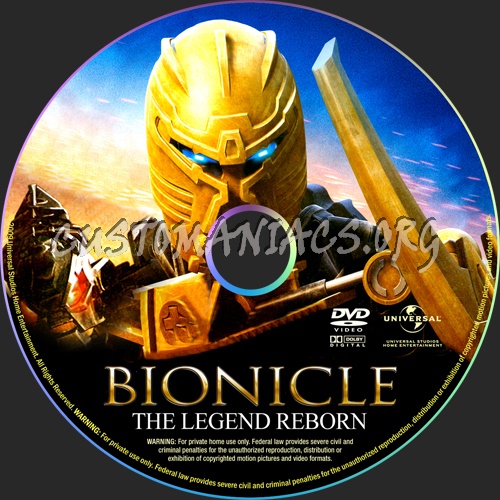 Bionicle: The Legend Reborn dvd label