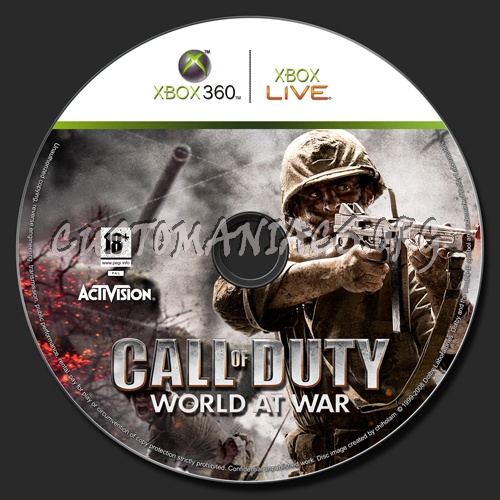 Call of Duty World At War dvd label