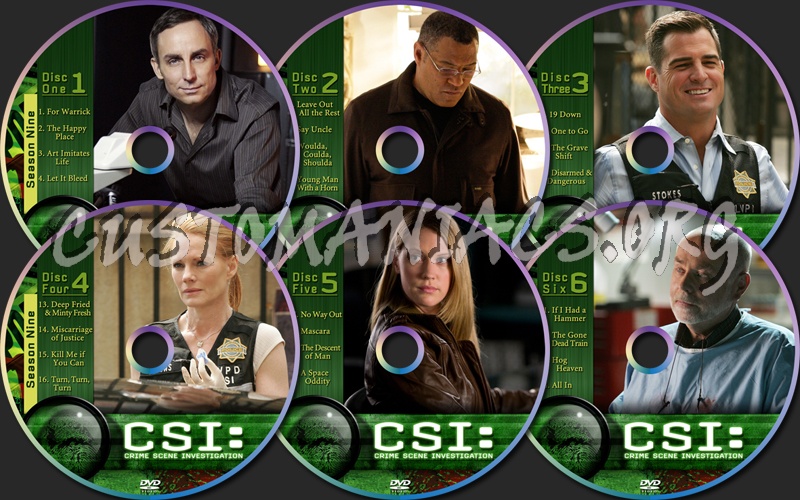 CSI Vegas Season Nine dvd label