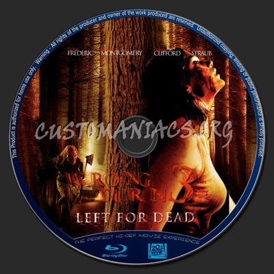 Wrong Turn 3 : Left For Dead blu-ray label