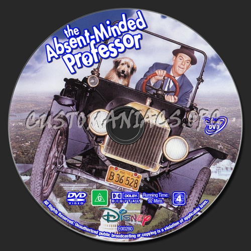 The Absent-Minded Professor dvd label