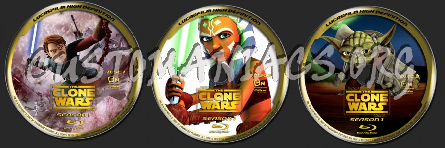 The Clone Wars Season 1 blu-ray label