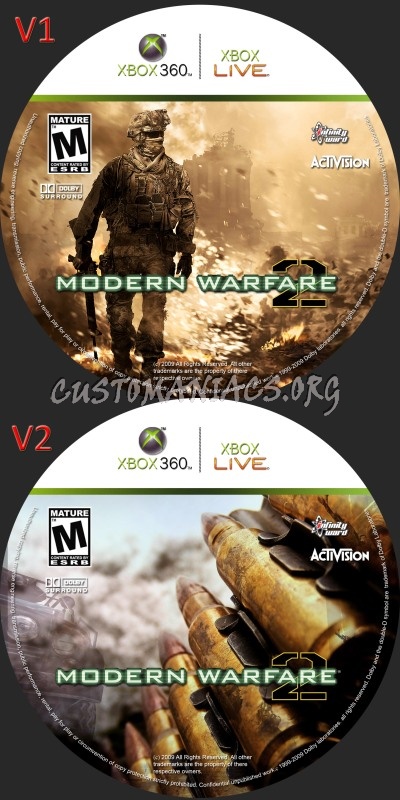 Call Of Duty: Modern Warfare 2 dvd label