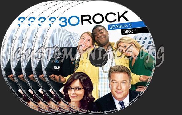 30 Rock Season 3 dvd label