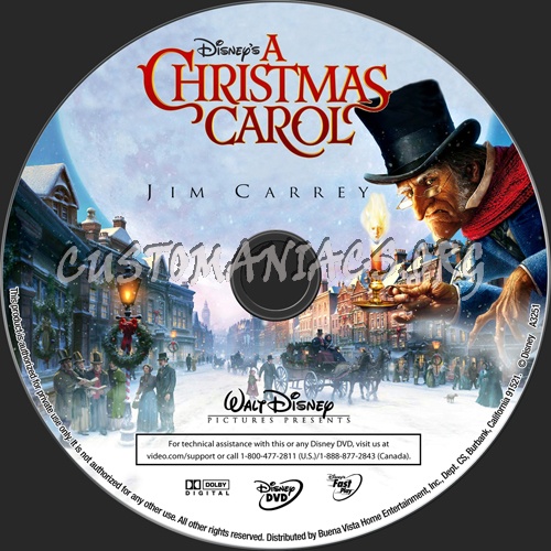 A Christmas Carol dvd label