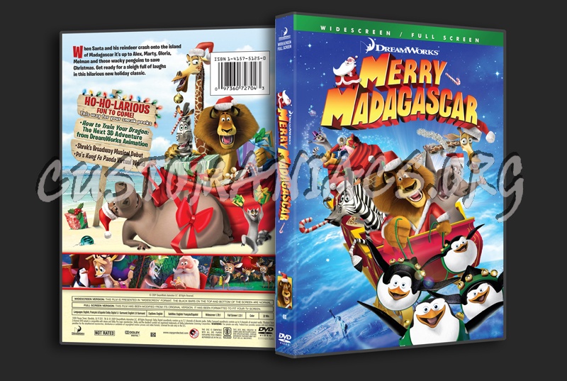 Merry Madagascar dvd cover