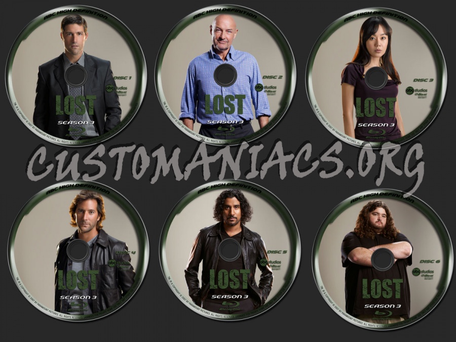 Lost Season 3 bluray label DVD Covers & Labels by Customaniacs, id 74041 free download