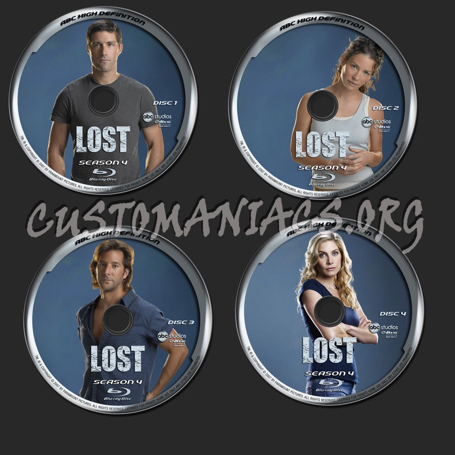 Lost Season 4 blu-ray label
