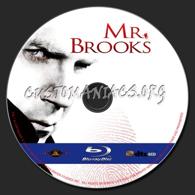Mr Brooks blu-ray label