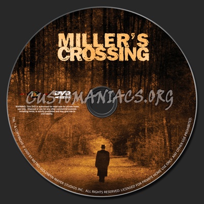 Miller's Crossing dvd label