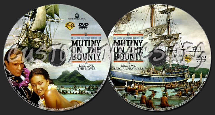 Mutiny on The Bounty dvd label