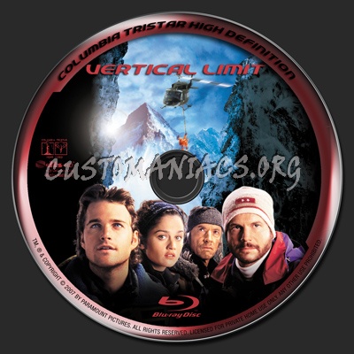 Vertical Limit blu-ray label