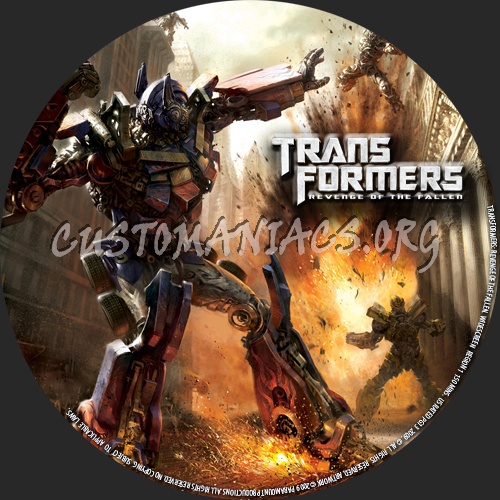 Transformers: Revenge of the Fallen dvd label