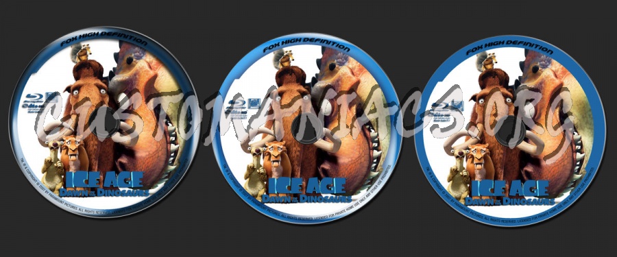 Ice Age Dawn Of The Dinosaurs blu-ray label