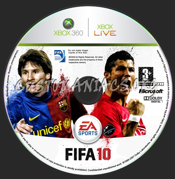 Fifa 10 dvd label