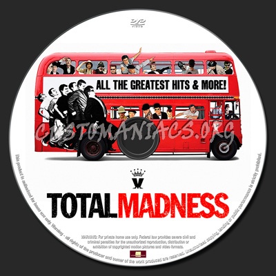 Madness - Total Madness dvd label