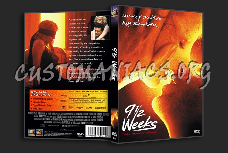 9 1/2 Weeks dvd cover