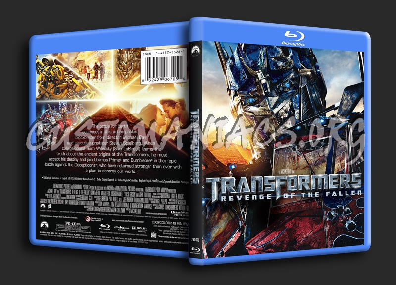 Transformers: Revenge of the Fallen blu-ray cover