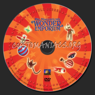 Mr Magoriums Wonder Fullscreen dvd label