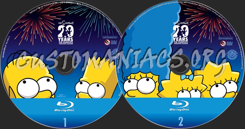 The Simpsons Season 20 blu-ray label