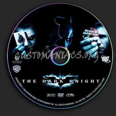Batman - The Dark Knight dvd label