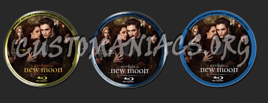 The Twilight Saga  New Moon blu-ray label