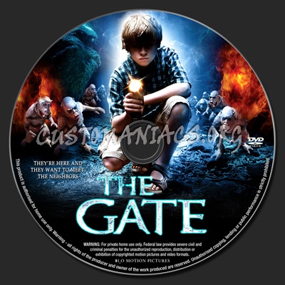 The Gate dvd label
