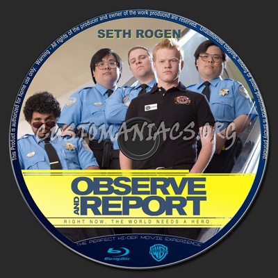 Observe And Report blu-ray label