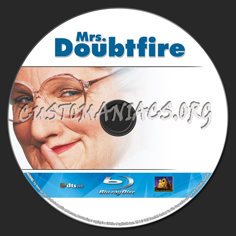 Mrs Doubtfire blu-ray label