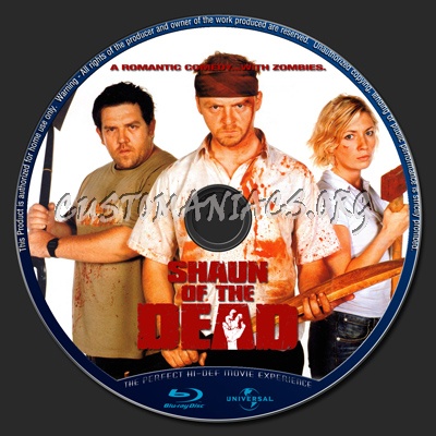 Shaun Of The Dead blu-ray label