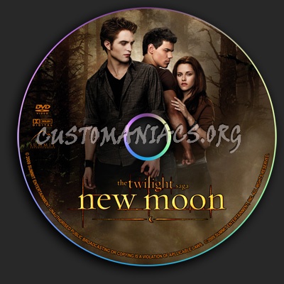 The Twilight Saga - New Moon dvd label