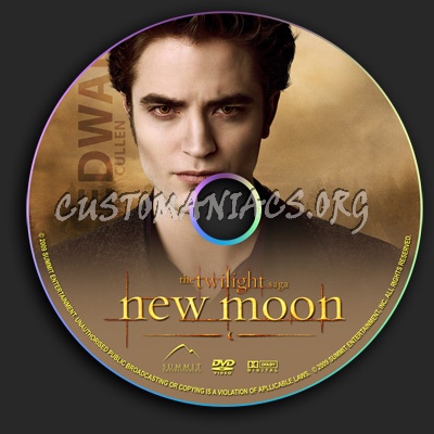 The Twilight Saga - New Moon dvd label