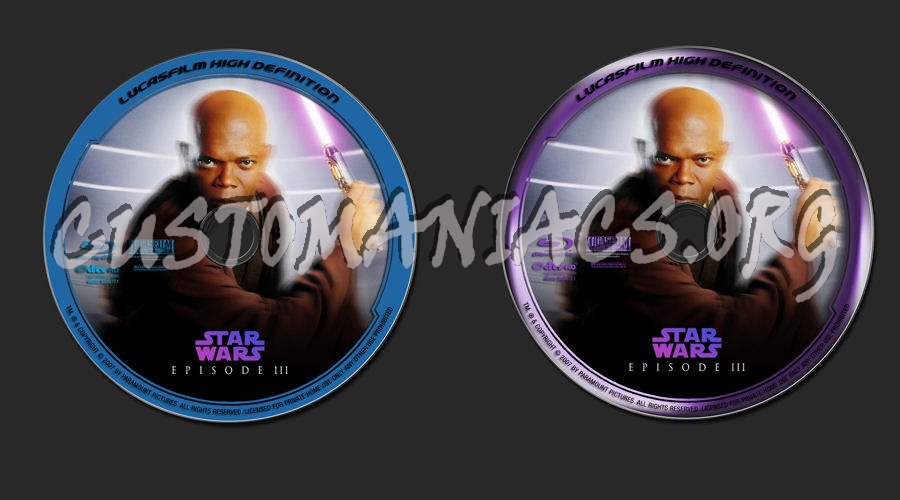 Star Wars III blu-ray label