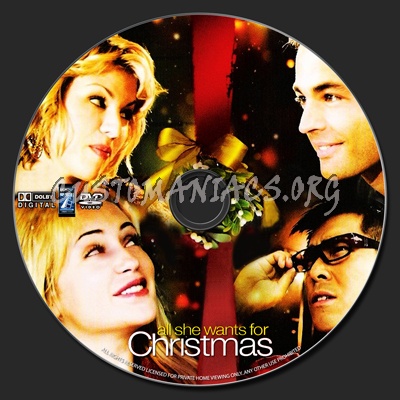 All She Wants For Christmas dvd label