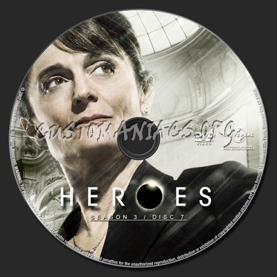 Heroes Season Three dvd label