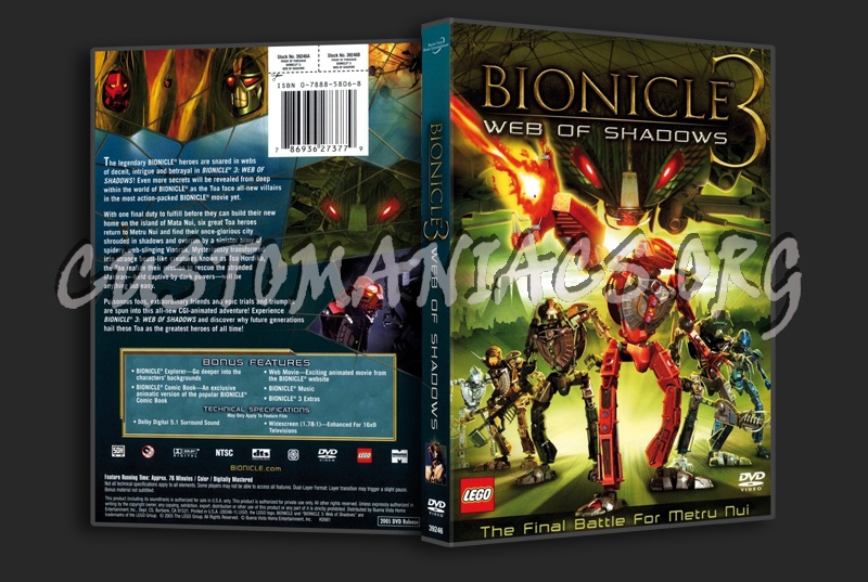 Bionicle 3 Web Of Shadows dvd cover